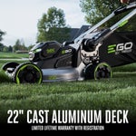 EGO POWER+ Mower 22" Aluminum Deck Select Cut™ Self-Propelled Kit (10.0Ah Battery)